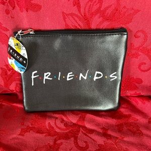 FRIENDS black cosmetic makeup zipper bag